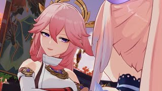 Yae Miko And Kokomi Discuss Grooming Gorou [AI Voice]
