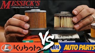 Napa Filters VS Kubota Filters  Do you need OEM filters?