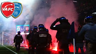 TROYES-VALENCIENNES | fumigènes sur la pelouse, tensions avec les joueurs… match arrêté à Troyes