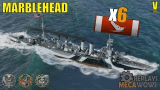Marblehead 6 Kills & 94k Damage | World of Warships Gameplay