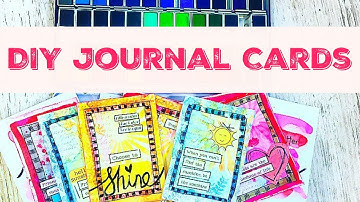 HOW TO MAKE ART JOURNAL CARDS | Mixed Media Tutorial With Tips| Watercolors, Stencils & Brusho (ad)