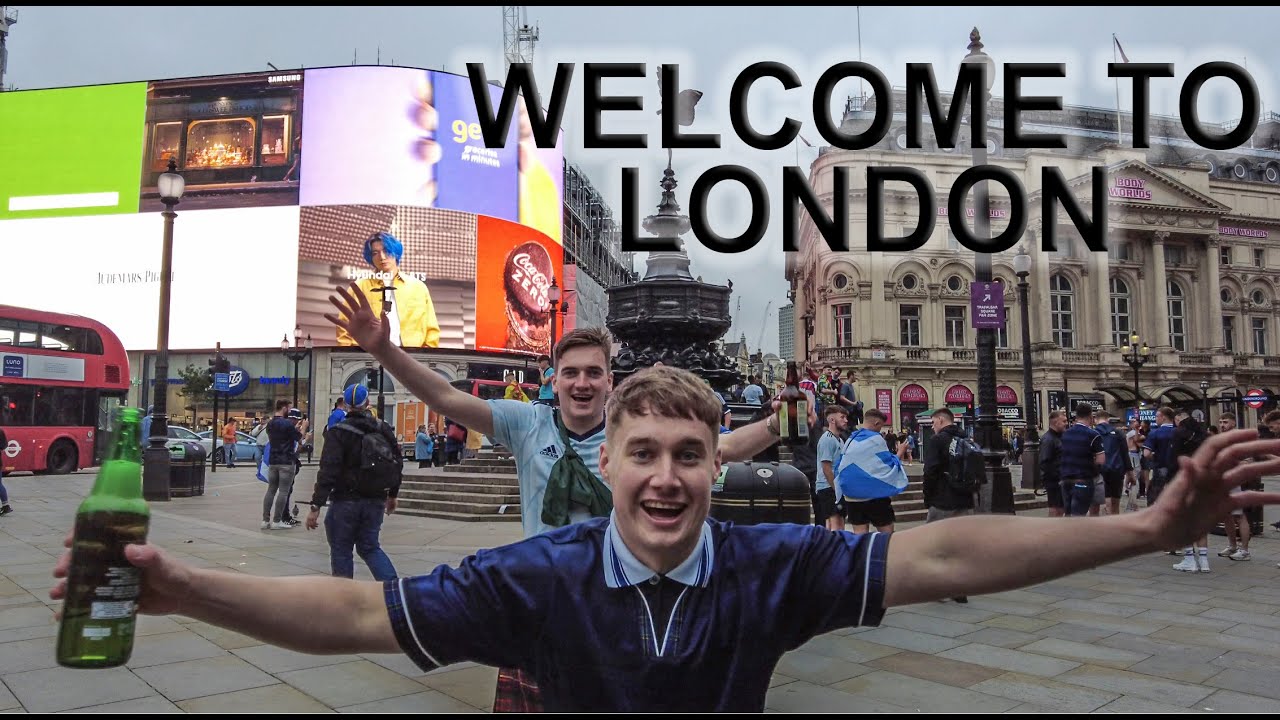 SCOTTISH TAKEOVER  | Scottish fans in London, Leicester Square Party | Euros 2021 | 4K 3D Sound 🎧