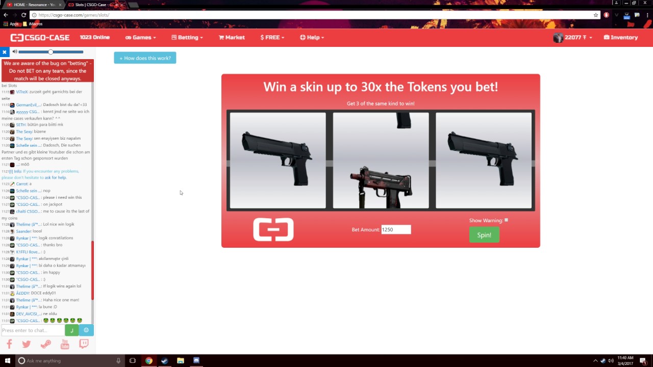 CSGOHouse/CSGOCase Gambling 2! Knife on Slots!? YouTube