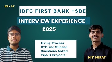 IDFC Bank Software Developer Interview 2025 | Interview  Experience + CTC + DSA + HR Round Explained