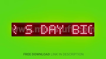 Mother’s Day Big Savings Scrolling Red Dot Matrix LED Text Animation on Green Screen Seamless Loop