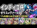 【パズドラ】インディゴ杯 1%を狙える立ち回り(3日目) ゼウス=ヴァースPT【ランキングダンジョン】