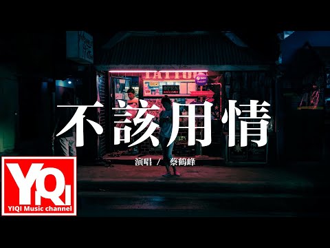 蔡鶴峰 - 不該用情 bù gāi yòng qíng『也許當初不該用情，如今不會再有癡情。』（原唱：說理哥）【動態歌詞Lyrics】