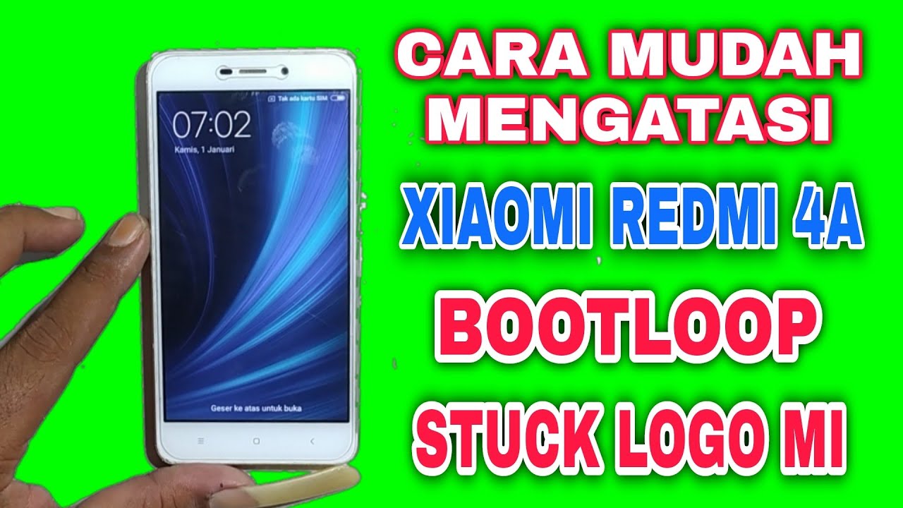 Cara mengatasi xiaomi redmi 4a bootloop/ mentok logo tanpa pc/ redmi 4a