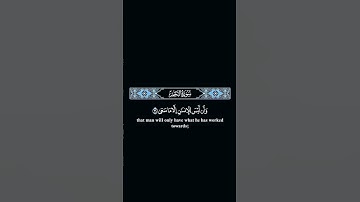 وان ليس للإنسان الا ماسعى#ياسر_الدوسري #quran #تلاوة_خاشعة #راحة_نفسية #tilawat #surah #اكسبلور
