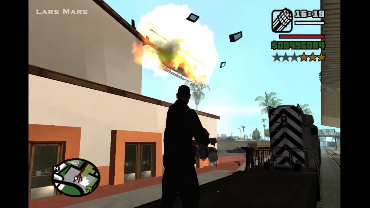 GTA SA: The Minigun Run (6 stars, no cheats)