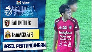 Bali United FC Vs Bhayangkara Presisi FC | Hasil Peertandingan BRI Liga 1 2023/24