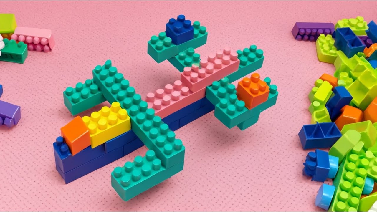 Satisfying DIY Aeroplane ASMR/ Building Blocks/block game/lego building blocks 
