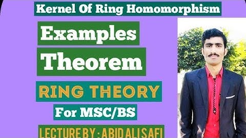 Kernel Of Ring Homomorphism || Examples  || Theorem || Ring Theory By MATH POINT ACADEMY