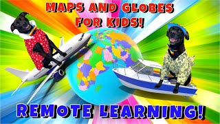 Maps and Globes For Kids!  Different Places, Different Ways To Live With Diggy Dog!