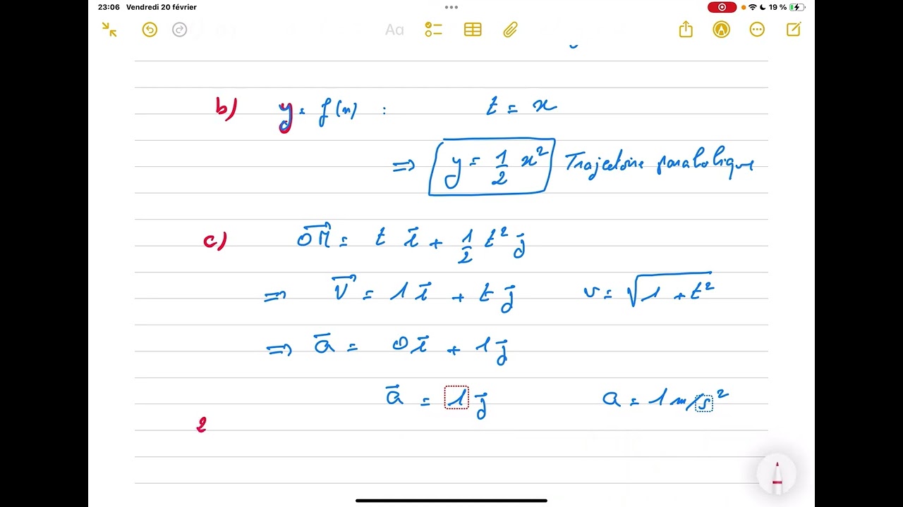 exercice cinématique 2