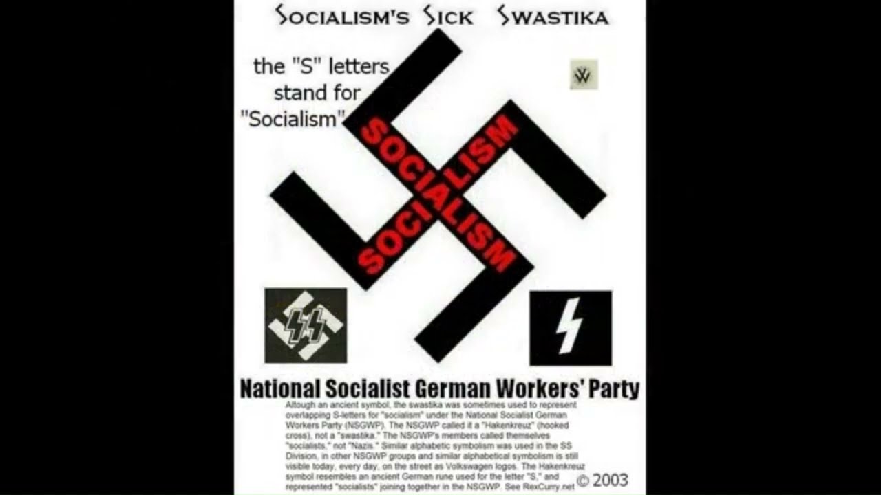 Rex Curry exposes Hitler's socialist symbols, NSV SA SS VW, swastikas, hooked crosses & Hakenkreuz