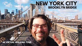 BROOKLYN BRIDGE 4K Walking Tour | New York City | Virtual Walk | SLEEP Sounds