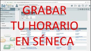 Tutorial - Grabar horario en Séneca