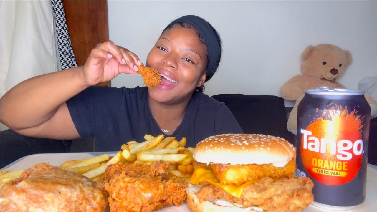 CHICKEN SHOP MUKBANG | FRIED CHICKEN | CHICKEN WINGS | CHICKEN BURGER