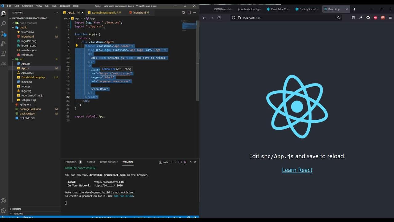 primereact datatable example - YouTube