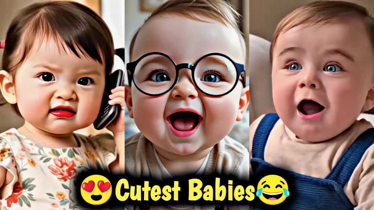 😍 «Малыш смеётся так сильно, что вы улыбнётесь | Полное видео милых детских моментов» Попробуй не...