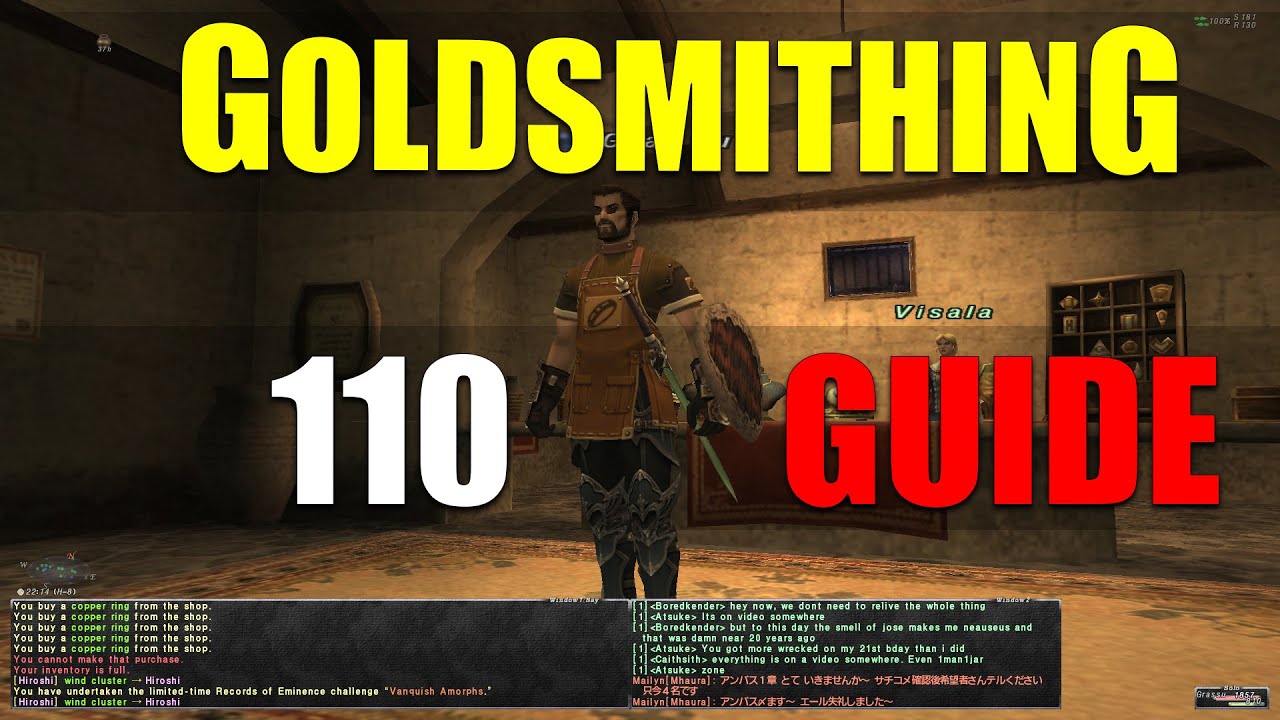 FFXI *COST EFFECTIVE* Goldsmithing Guide from 1 to 110 YouTube