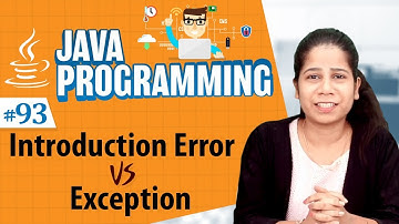 Introduction Error Vs Exception  - Exception Handling in Java Programming Language - Java