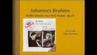 Brahms, Violin Sonata nr.1 in G Major, op.78 - Video Score - Suk, Katchen,