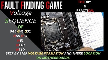 VOLTAGE SEQUENCE OF DESKTOP MOTHERBOARD FROM 945 TO H310 | VOLTAGE FORMATIONS SEQUENCE | MUST WATCH