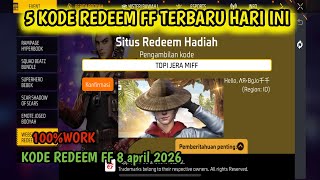 5 KODE REDEEM FF TERBARU HARI INI 8 APRIL 2026