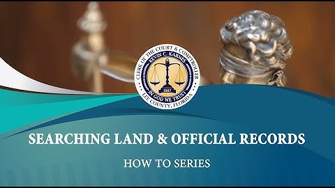 How To Search Land & Official Records