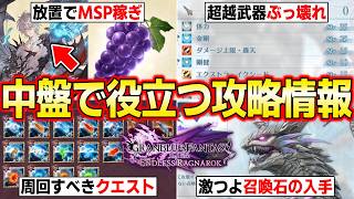 【グラブルリリンクER】放置でMSP稼ぎクエストなど中盤で役立つ攻略情報を4選で紹介！！！(最新版ジーン構成/超越武器が強い/激つよ召喚石の入手方法 etc)【エンドレスラグナロク】