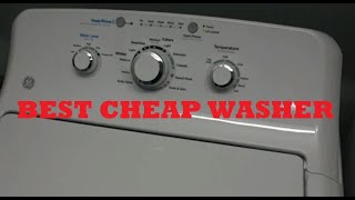 GE Washer Review, Demo  GTW335ASNWW (Best Cheap, Basic Top Load Washing Machine)