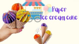 How to make ice cream with paper || paper ice cream || ice cream craft