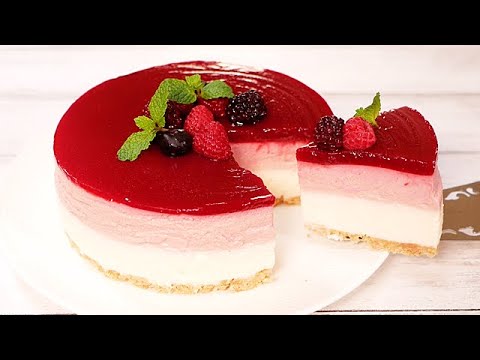 ラズベリーのムースケーキの作り方 No Bake Raspberry Mousse Cake Youtube