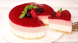 ラズベリーのムースケーキの作り方 NoBake raspberry mousse cake