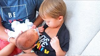 Brother Wants To Breastfeed Baby! (So Funny)