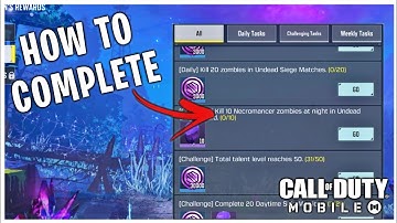 CODM ZOMBIES! Kill 10 Necromancer Zombies at night in Undead Siege Hard !