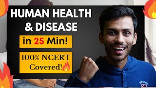 Human Health & Disease FAST One SHOT!🔥| Full Revision in 25 Min | Class 12 | NEET