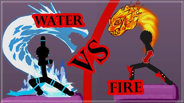 Water 🌊 vs fire 🔥 ( stick nodes animation)