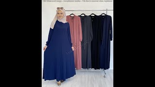 Yarım Mevlana Seyyar Kuşaklı Gizli Fermuarlı Cepli Ferace