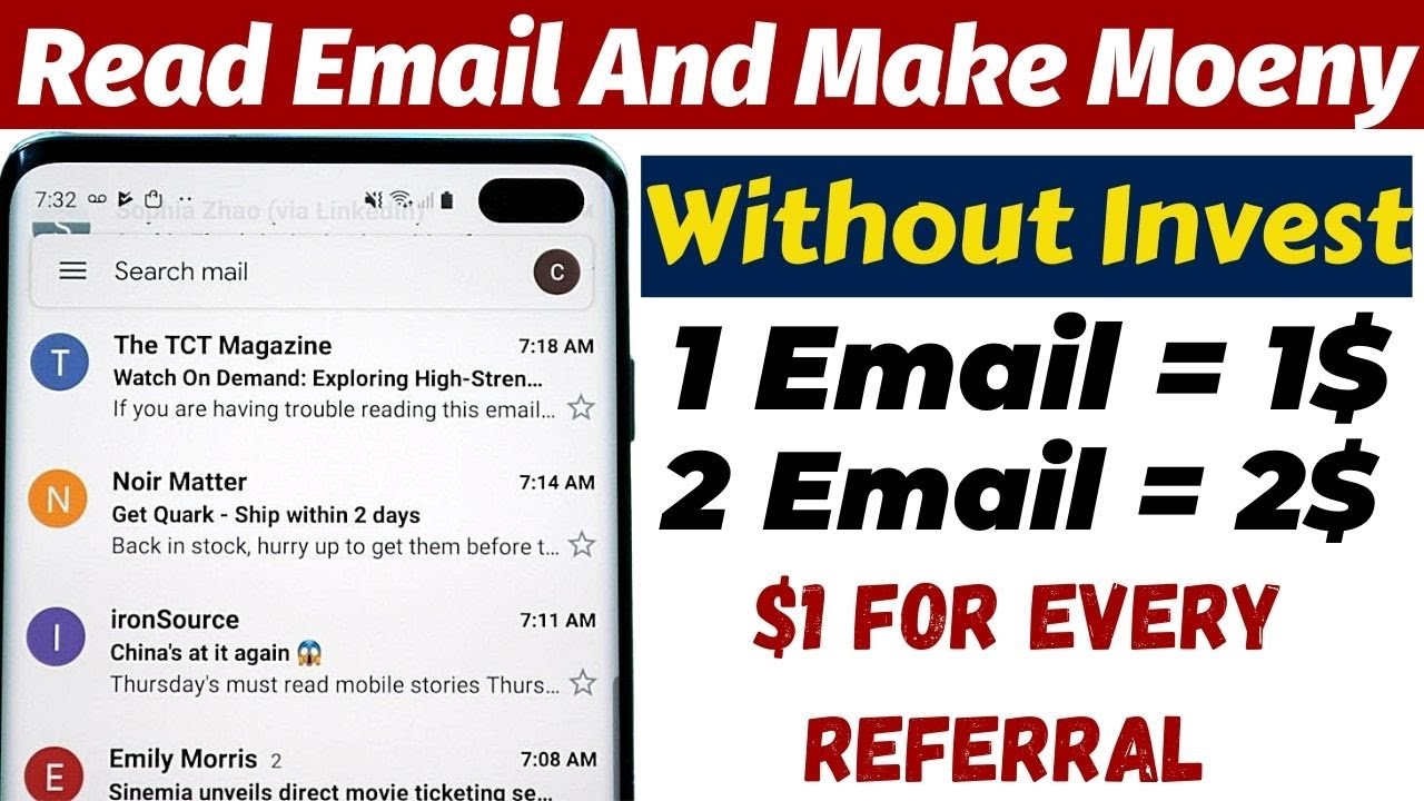 Read email earn money, Click and Earn Money - Get Paid to receive emails | Earn Paypal money, 2022
