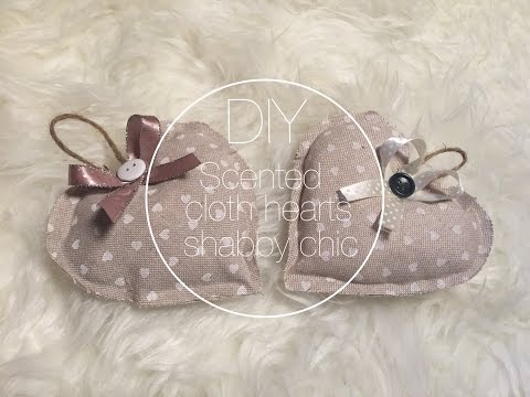 Diy scented cloth hearts shabby chic // cuori di stoffa profumati ... Copritermosifoni stoffa