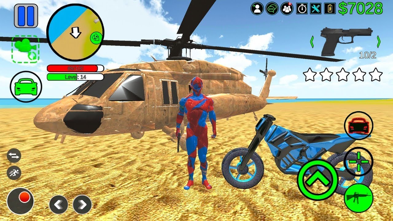 Iron-Man Flying Superhero Driving Dirt Motocross Police Car and Army Helicopter - Android GamePlay
