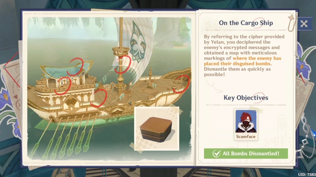 dismantle all bombs - on the cargo ship - Tracing Vanishing Trails lv4 