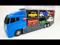 トミカ☆はたらくくるまのトミカのミニカーを開封してコンボイへ収納します!