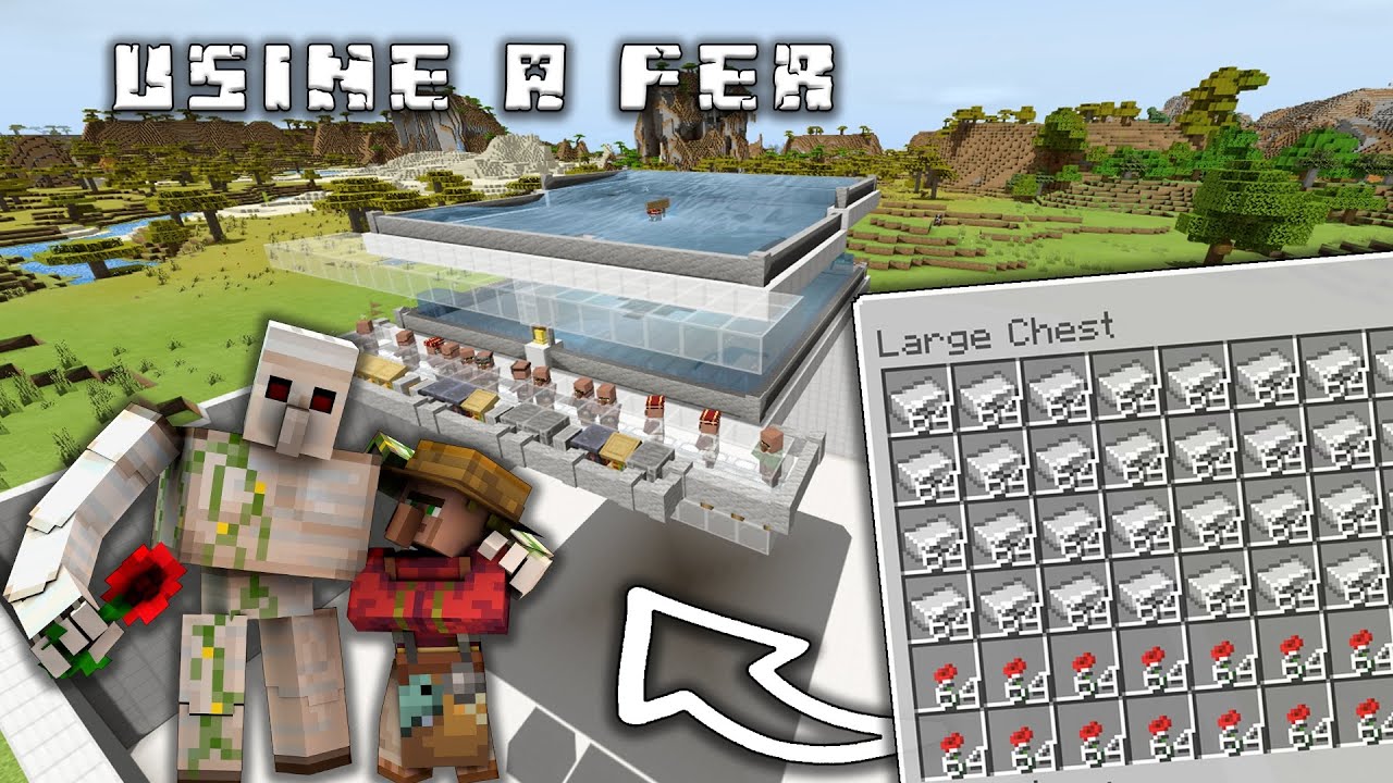 USINE A FER MINECRAFT BEDROCK - SUR PS4/XBOX ONE/SWITCH/WINDOWS 10/PE