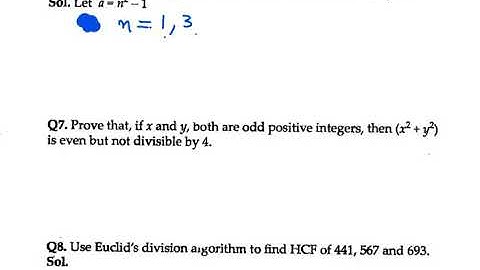 Ex 1.3 Q6 NCERT Exemplar Class 10|| If n is an odd integer, then show that n2 – 1 is divisible by 8.