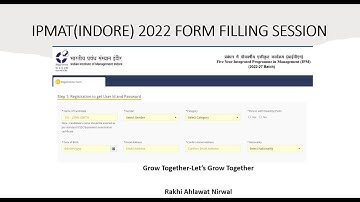 IPM Demo Form filling Session |How to fill IPM form (IIM Indore)| IPMAT 2022 Application Process
