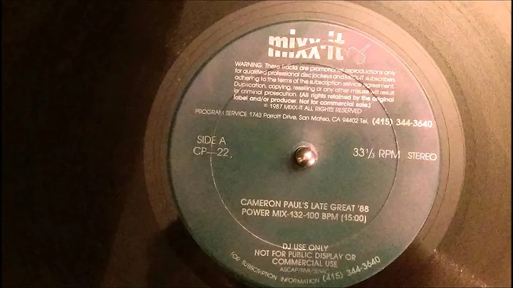 Cameron Paul's - Late Great '88 Power Mix - Mixx-It
